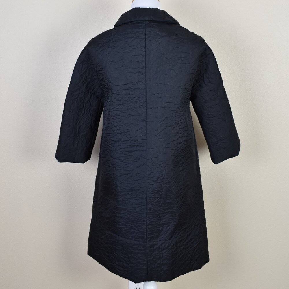 Vintage 50s Swing Coat Jacket Black - S - Picture 5 of 9